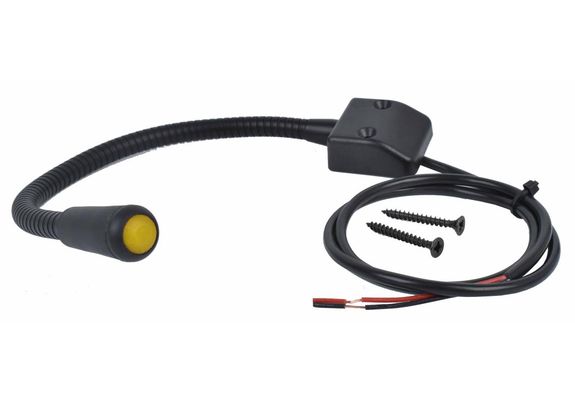 Flexible, normally open siren activation button